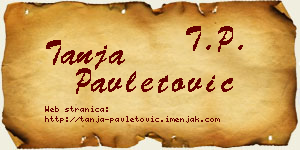 Tanja Pavletović vizit kartica